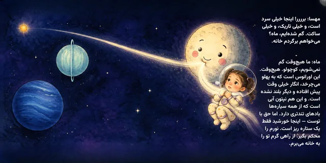 Sample page from Understanding the Solar System: A Bedtime Trip to the Planets
